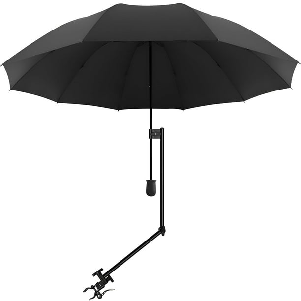 XLINGZA Sombrilla de playa UPF 50+ con abrazadera universal ajustable