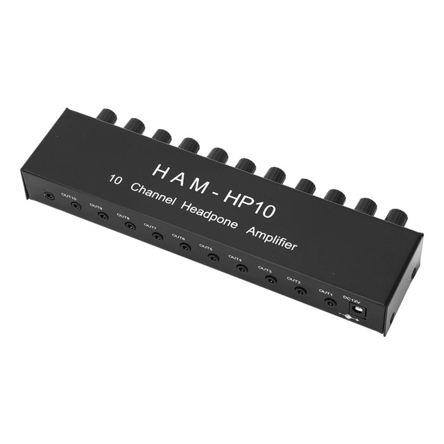 10 Channel Headphone , Stereo Practical Headphone Distributor Aluminum Alloy for Party