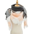 thumbnail image 3 of Hontri Scarf Ladies' Plaid New Thorn Square Scarf Ladies' Plaid Scarf Scarf for Women Orange, 3 of 3