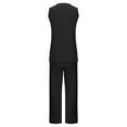 thumbnail image 5 of Summer Lounge Sets for Women qolati Casual Sleeveless Tank Tops High Waist Wide Legs Pants Sweatsuit Matching Set Y2k Fashion Steetwear Tracksuit Women 2 Piece Outfits, 5 of 7