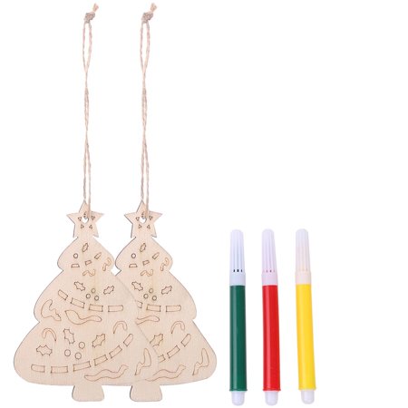 Merry Bells Of Christmas Siaonvr Merry Christmas DIY Wooden Mini Santa Claus Tree Bells Decoration ()