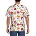 thumbnail image 3 of Bixox Men's Tulips Flowers Printed Short Sleeve Skinny Athletic T-Shirt, 3 of 6