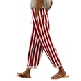 thumbnail image 2 of Red Women's Casual Pants, Women'S Printed Everyday Casual Drawstring Pants,Women's Casual Pants XXL, 2 of 4