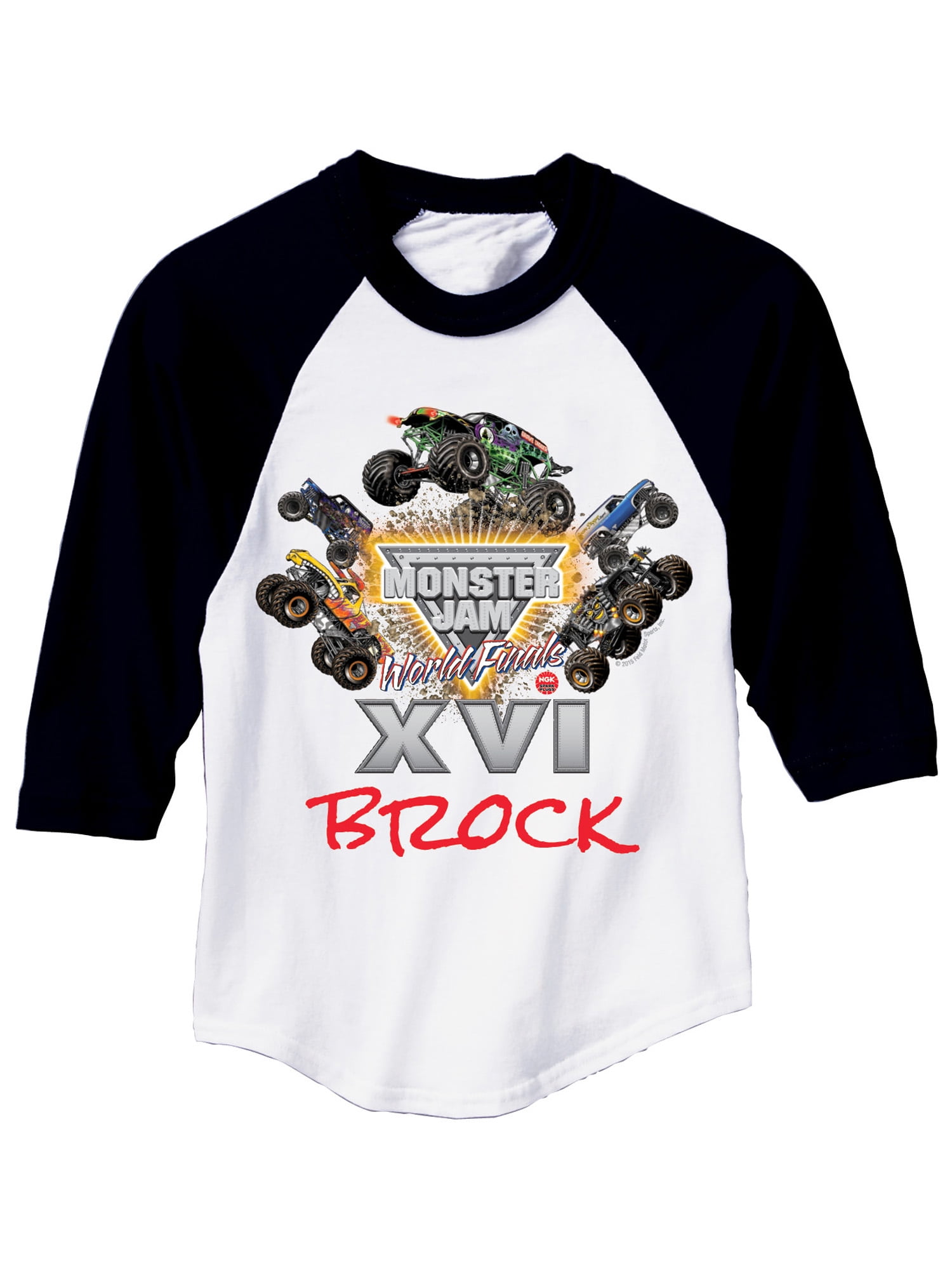 Personalized Monster Jam World Finals Boys' Sports Jersey, Black