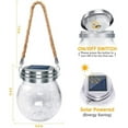 thumbnail image 5 of EpicGadget Solar Lantern Outdoor Hanging Solar Light LED Mason Jar Light Waterproof Solar Table Lamp Crack Glass Garden Globe Light for Patio Yard Party Wedding Christmas Outdoor Decoration (4 Pieces), 5 of 7