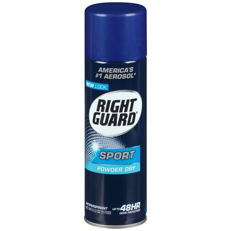 Glass Spray Guard - Right Guard Sport Antiperspirant Deodorant Aerosol Spray, Powder Dry, 6 Ounce