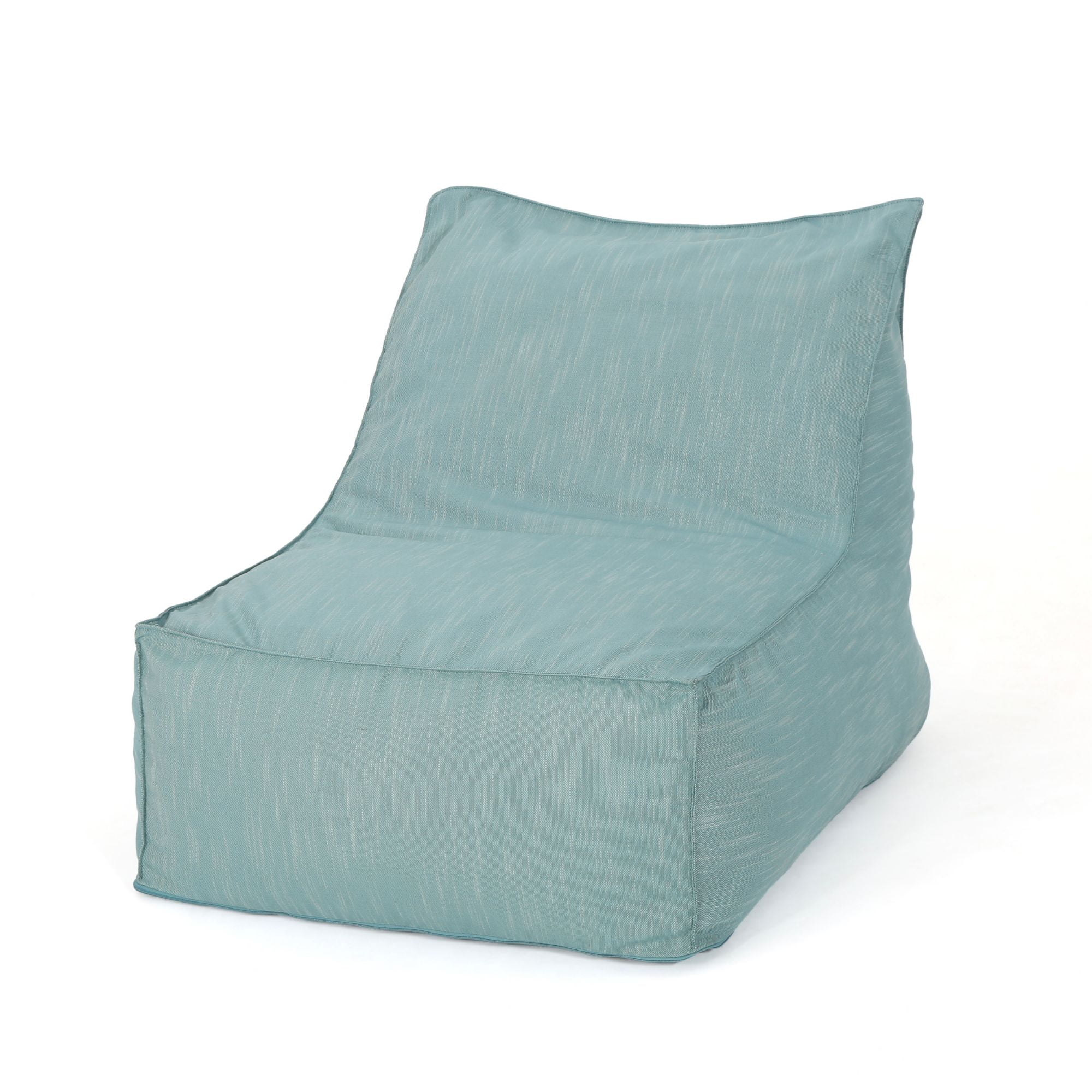 3' Teal Blue Contemporary Hand Crafted Outdoor Bean Bag Lounger