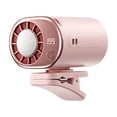 thumbnail image 3 of Lipstore Car Clip on Air Conditioner Fan Mini Cooling System for Auto Vehicle Strong Clip 360 Rotation for Camping Beach Daily Commute Pink, 3 of 8