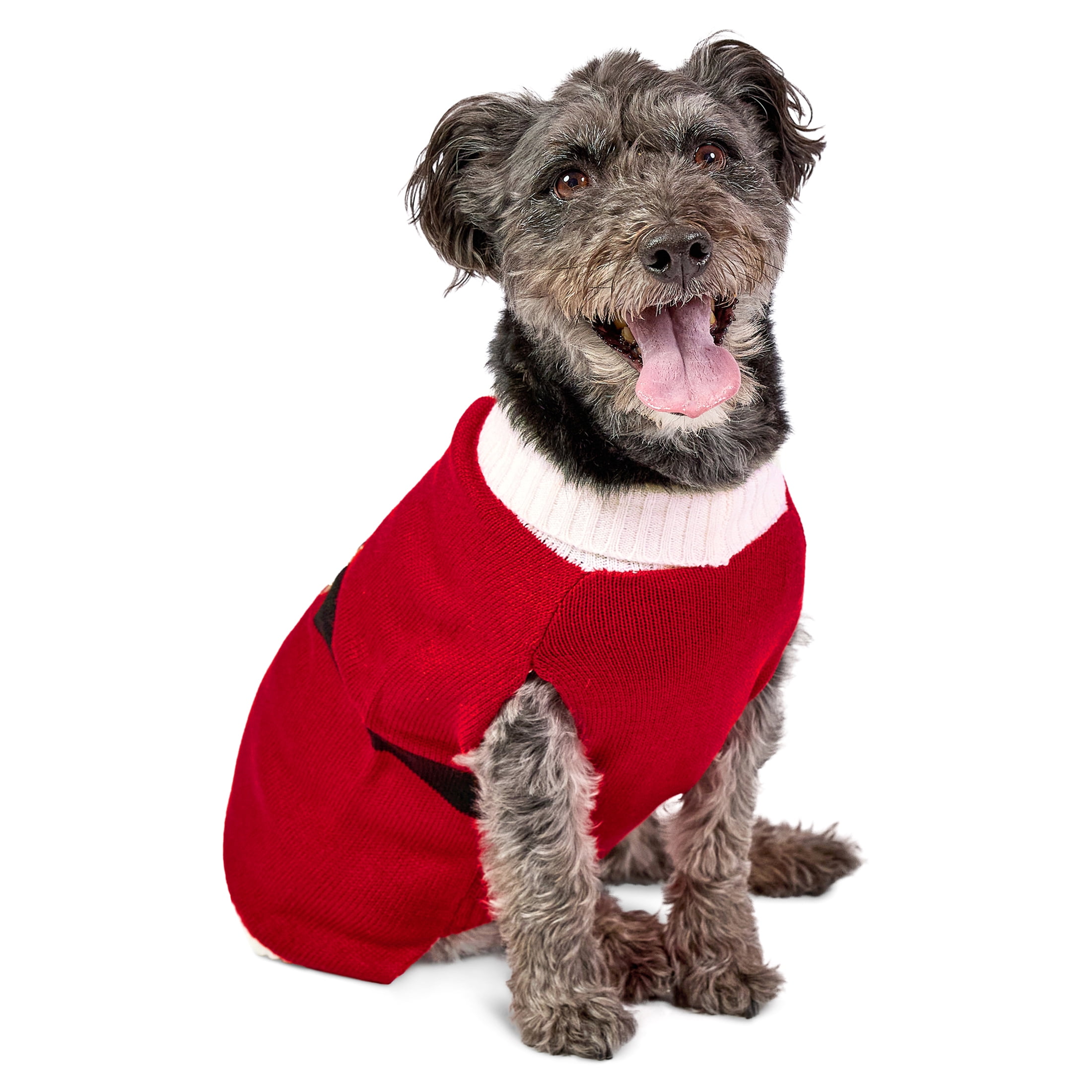 Vibrant Life Holiday Pet Sweater for Dogs, Santa, Red, Medium