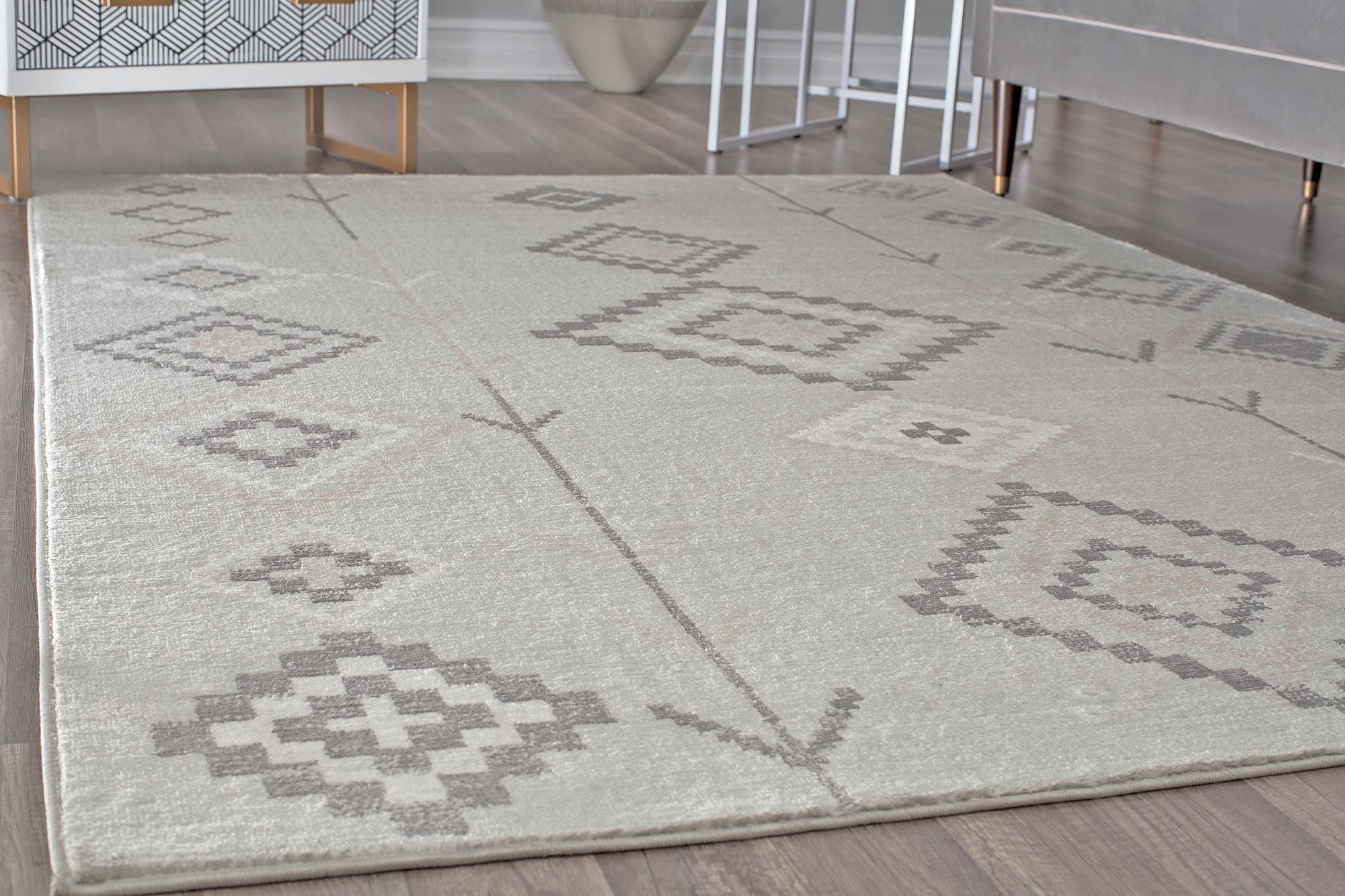 Soleil BR15J Native Fog Tribal Moroccan gray Area Rug, 8'9"x12'