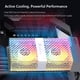 thumbnail image 2 of DQrwqpou Disipador Calor Memoria 4 Pines PWM Ventiladores Duales 5020 5 V 3 Pines ARGB para DDR4 DDR5 (blanco), 2 of 9