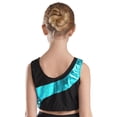 thumbnail image 3 of Aislor Girls' Sport Workout Crop Top Gymnastics Athletic Dance Activewear Lake Green 8, 3 of 7