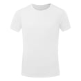 thumbnail image 6 of Men Blouses under Scrub Shirts Men Raglan Short Sleeve Shirt Short Sleeved Workout Tops Athletic Swim Stripped Shirt Undershirt Mens No Sleeve Bodysuit Tops Polyester Long Long White 3XL, 6 of 7