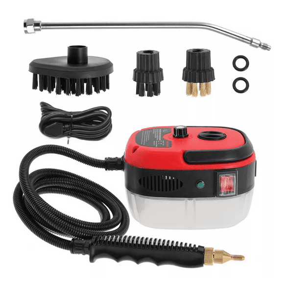 Máquina De Limpieza A Vapor Portátil Con Carro 2500w, Rojo