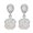 White, variant on Gemstone Earrings Copper Electroplated Silver Artificial Opal Opal Opal Earrings for Women