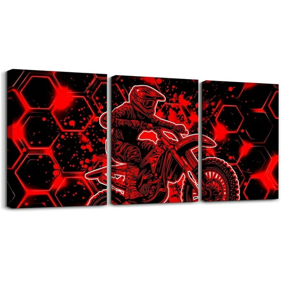 Hieng Kids Boys Race Car Canvas Wallfor Living Room Green Sports Car Picture Wall Decor for Dining Room Bedroom Bathroom Geometric Extreme Sports Game Poster Painting for Home Decor