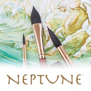 Princeton Brush Neptune Synthetic Squirrel Watercolor Brush, Round, 6