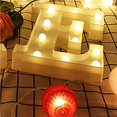 thumbnail image 3 of Naiovety Lámpara LED con letras del alfabeto inglés, luz nocturna única para cumpleaños, bodas, fiestas de Navidad, decoración del hogar Iluminación y accesorios No. 4 Naiovety HA025570-04, 3 of 5