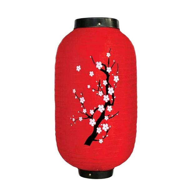 Linterna de Estilo Japonés, Colgante Decorativo, Decoración de Restaurantes Japoneses, Luces de Tela Ligeras Orientales para El Patio Del Hogar, Resta RojoFondoPequeñoFloral Gloria linterna japonesa