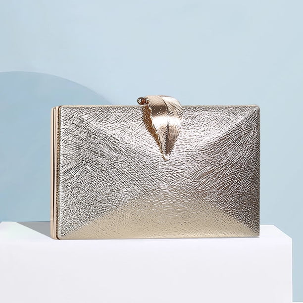 Bolsa cruzada para mujer, cadena de moda, PU brillante para asistir a banquetes (dorado) Likrtyny Para Estrenar