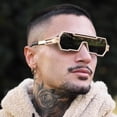 thumbnail image 3 of Gafas de sol Retro Steampunk, gafas de sol irregulares de una pieza a la moda para hombre, gafas transfronterizas para mujer, 3 of 6