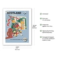 thumbnail image 2 of Scotland - Scottish Piper - KLM Royal Dutch Airlines - Vintage Airline Travel Poster c.1959 - Bamboo Fine Art 290gsm Paper (Unframed) 17x22in, 2 of 4