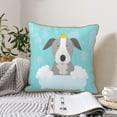 thumbnail image 6 of Fotbe Dog In Bathtub Pattern Velvet Decorative Throw Pillow Covers with Elegant Piping, Soft Plush Cushion Cover for Sofa, Bed, Car, Office-18"x18", 6 of 8