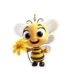 thumbnail image 3 of 10Pcs Sunflower Keychain For Car, Vacemry Sunflower Keychain, Cute Bee Acrylic Flat Pendant Car Decoration, Car Rear Window Trim, Car Dashboard Ornament, Car Interior Accessory for Rearview Mirror,, 3 of 3