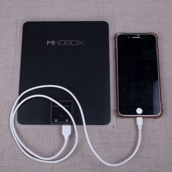 MIKOBOX Photovoltaic Cells, Portable Solar Charging Panel with USB Output, Compact Solar Power Charger for Mobile Phone Outdoor Travel Use