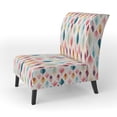 thumbnail image 3 of Designart "Scandinavian Geometry In Pastels IV" Pink Geometric Upholstered Accent Chair - Modern Arm Chair For Bedroom, 3 of 7