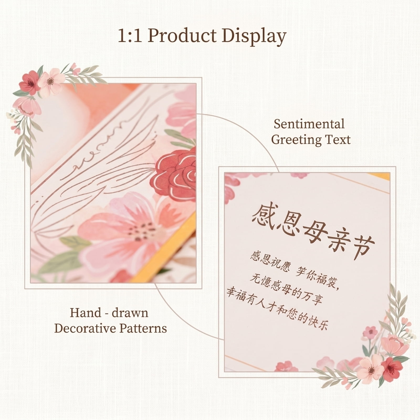 PTSPLLMY 3D Pop Up Mother's Day Card Pink Flower Bouquet Design Birthday Thank You Greeting Card for Mom Grandma Wife Gift