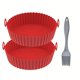 thumbnail image 2 of 2pcs, Forros De Silicona Para Freidoras De Aire (20.32cm), Con Cepillo De Aceite, Ollas De Silicona Para Freidoras De Aire Para 3 A 5 QT, Accesorios De Horno De Cesta De Freidoras De Aire Antiadherent, 2 of 4