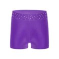 thumbnail image 4 of TSSOE Kids Girls Figure Skating Outfits Ballet Hip Hop Jazz Dance Crop Tops with Gymnastics Dance Shorts Set Purple 14, 4 of 6
