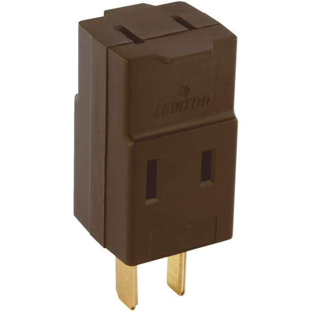Leviton 000531 Brown Cube Triple Tap PlugIn Outlet Adapter Walmart