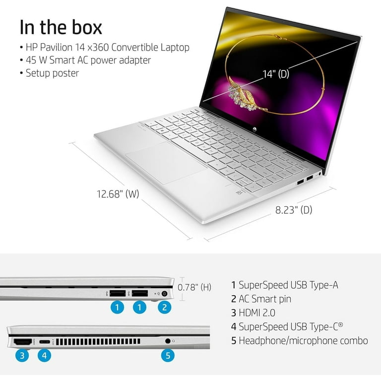 ノートPC hp - HP Pavilion x360 14 i5 RAM12GB SSD256GB Amazon.com: HP Pavilion x360 Laptop, 14” FHD 2-in-1 Touch