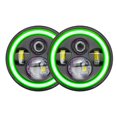 thumbnail image 1 of 2Pcs 7 inch Car Motorcycle LED Headlight with DRL/Turn Signal/Low Beam/High Beam Red Angle Eyes, 1 of 8