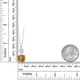 thumbnail image 2 of Gem Stone King 925 Sterling Silver Brown Tiger Eye and White Created Sapphire Pendant Necklace for Women (4.50 Cttw, Gemstone Birthstone, Cushion 10MM, Round 6MM), 2 of 4