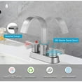 thumbnail image 4 of 2 Handle Bathroom Faucets 3 Hole Brushed Nickel, Centerset Bathroom Sink Faucet with Pop up Drain and 2 Supply Lines, Modern Vanity RV Faucet, 4 of 14
