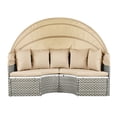 thumbnail image 3 of High-Quality PE Rattan Material | Round Sofa Transforming into Daybed with Washable Covers | Easy Maintenance and Cozy Outdoor Living, 3 of 7