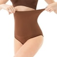thumbnail image 3 of DREAM SLIM Women's High-Waist Seamless Body Shaper Briefs Firm Tummy Control Slimming Shapewear Panties Girdle Underwear 2 Pack, 3 of 7
