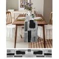 thumbnail image 6 of Hokiten Table Runners 90 Inches Long Dress Scarves, Black Grey Ombre Farmhouse Coffee/Dining/Kitchen Table Runner for Living Room, Vintage Abstract Smear Aesthetics 13x90 Inch, 6 of 7