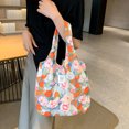 thumbnail image 1 of Bolsa Mujer Floral Tote Reutilizable Comestibles Verano Flor Compras Rojo FLhrweasw Nuevo, 1 of 8