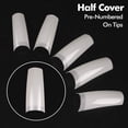 thumbnail image 2 of Coolmade 500pcs Full Cover Nail Tips Acrylic Ballerina False Nail Tips Women Lady Manicure Natural Artificial Fake Nails UV Gel French DIY Art Tool with Box, White, 2 of 7