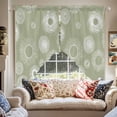 thumbnail image 4 of Swag Curtain Valances Sage Green Circle Swag Valances for Kitchen Windows Lines Modern Abstract Art Short Topper Curtains Valance Tier Pair for Kitchen Bedroom Living Room Bathroom 28"x36", 4 of 8
