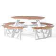 thumbnail image 3 of WestinTrends Outdoor 48" HDPE 8-Person Patio Octagon Picnic Table, Teak, 3 of 13