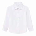 thumbnail image 3 of SGMVNU Unisex Kids Button Down Dress Shirt Boys Girls Long Sleeve Pleated Uniform Shirts Spring Fall School Clothes, Size 2-3 Years, Multicolour, 3 of 9