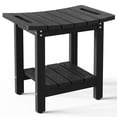 thumbnail image 1 of Banco de ducha Oridom HIPS con estante de almacenamiento impermeable negro, 1 of 7