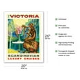 thumbnail image 2 of Scandinavian - Mediterranean - West Indies - MS Victoria Luxury Cruises - Incres Line - Vintage Ocean Liner Travel Poster c.1971 - Fine Art Matte Paper Print (Unframed) 20x26in, 2 of 4