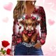 thumbnail image 1 of TaTaai Hoodies Shirts for Women Early Fall Long Sleeve Tops Vintage Graphic Outfits Tops Fashion Pullover Tees Gift, 1 of 5