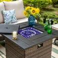 thumbnail image 5 of MF Studio 5-Piece Outdoor Fire Pit Set, Patio Conversation Set with Wicker Steel Chair & 50000 BTU Fire Table, Black Frame & Beige Cushions, 5 of 14